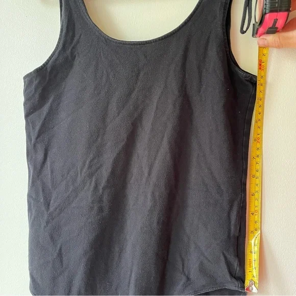 Gap Black Fitted Bodysuit Tank Style Scoop Neck Stretch Cotton Blend Size Small - Picture 6 of 8